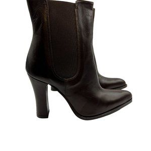 Kenneth Cole NY Pointed Toe Leather  High Heels Boots Women Size 6.5